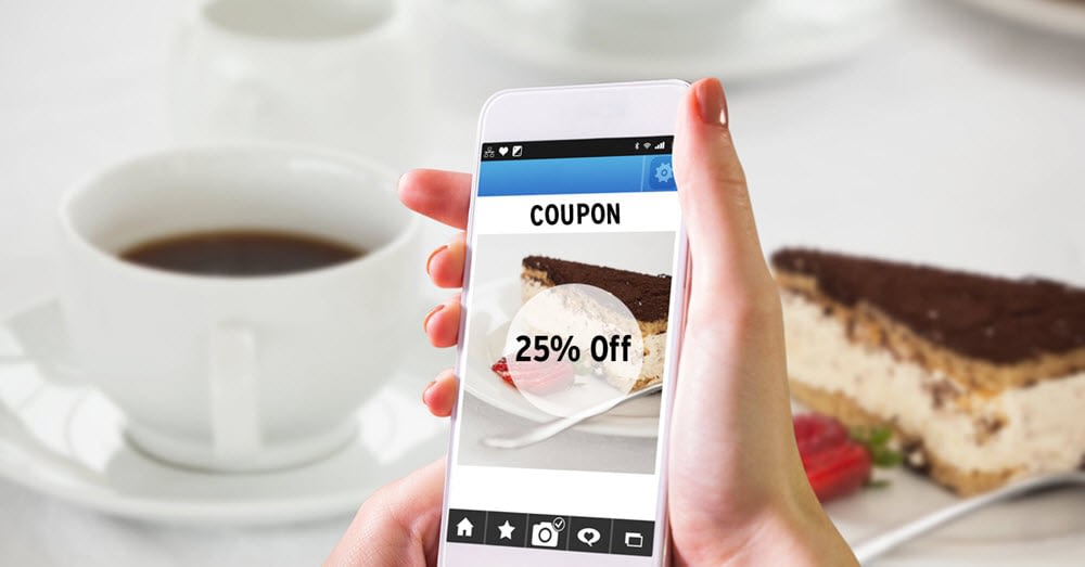 How to ensure the customer had the coupon on their smartphone